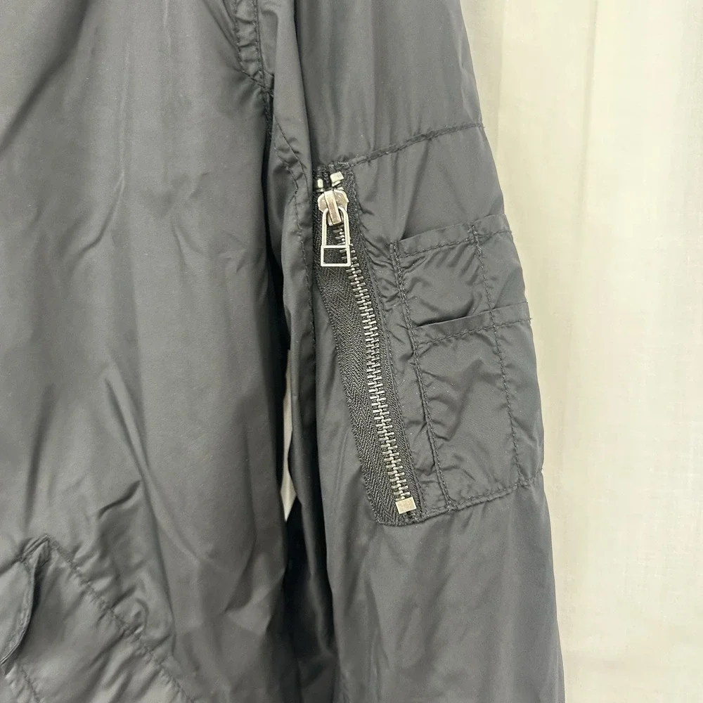 H&M L.OGG Men's Black Bomber Jacket, Size Small Unisex Mens Womens Fast Ship!